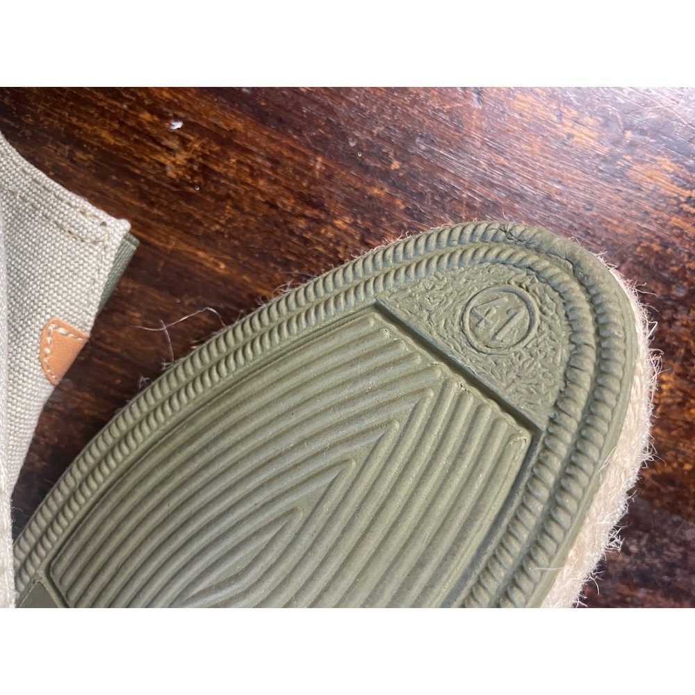 Toni Pons Blanes ER Khaki Grey Canvas Jute Espadrilles EU41 Unisex Slip On Shoes - Picture 7 of 8